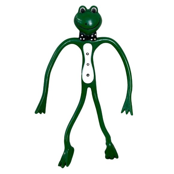 Vintage Frog Toy Stretch Bend Plant Tie Twist Bendable Twisting Collectible - Picture 2 of 9